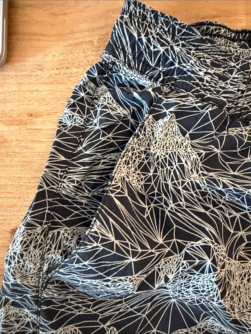 Oakley Men’s Black & White Geometric Swim Shorts